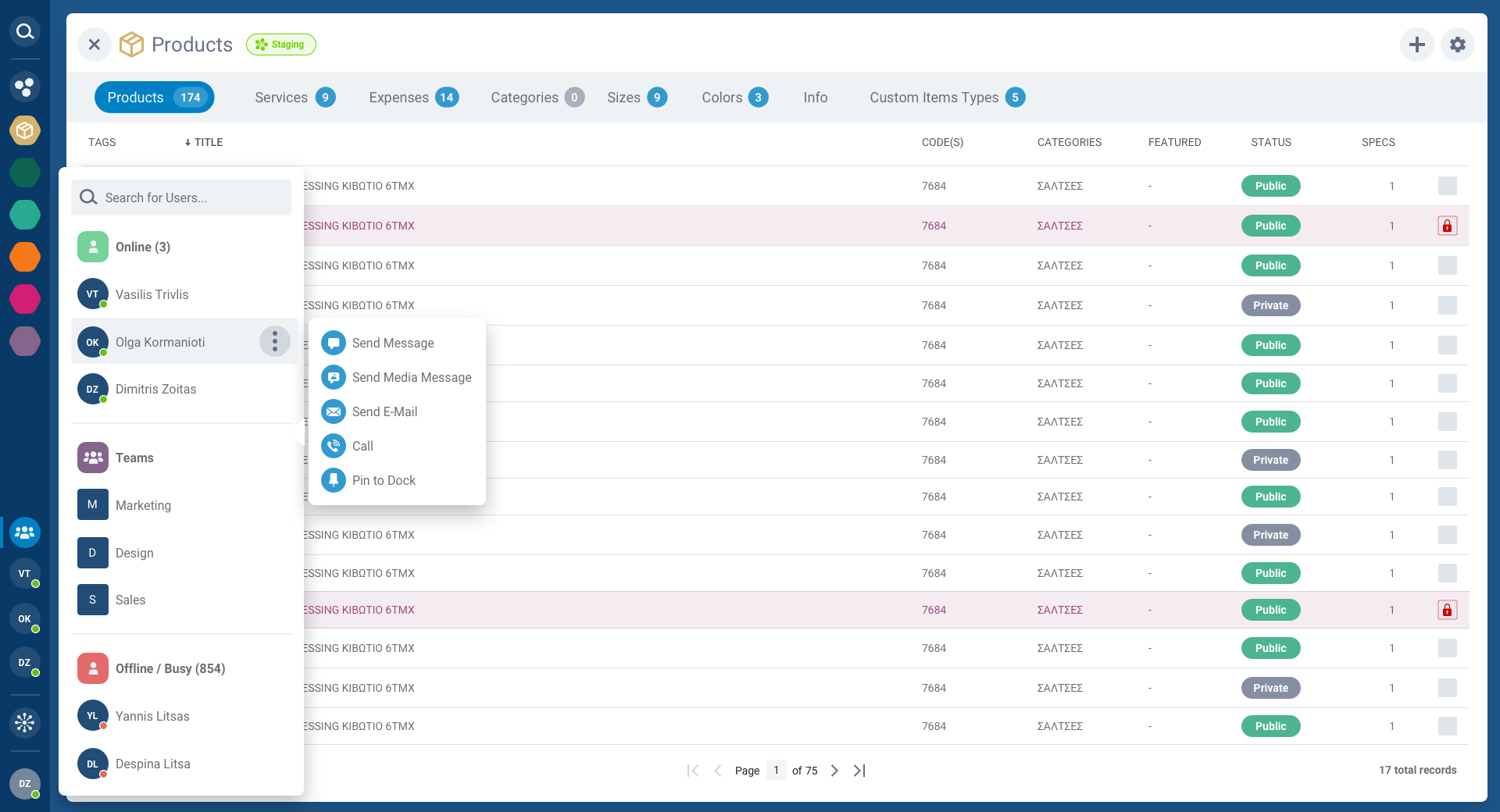 User hover state tooltip