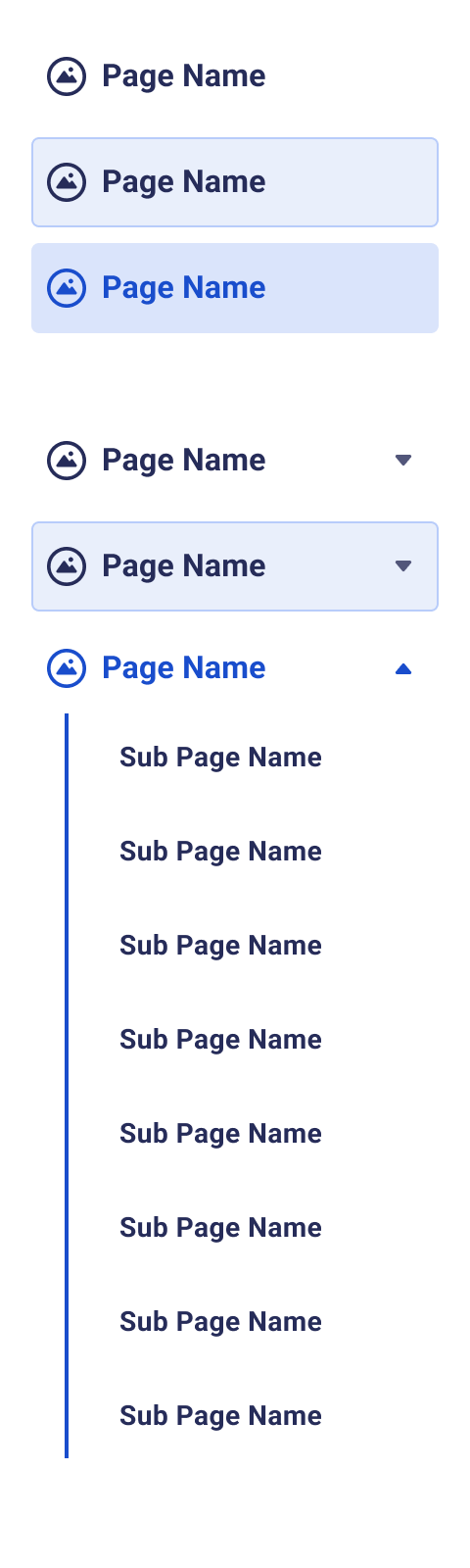 Side Navigation — expanded