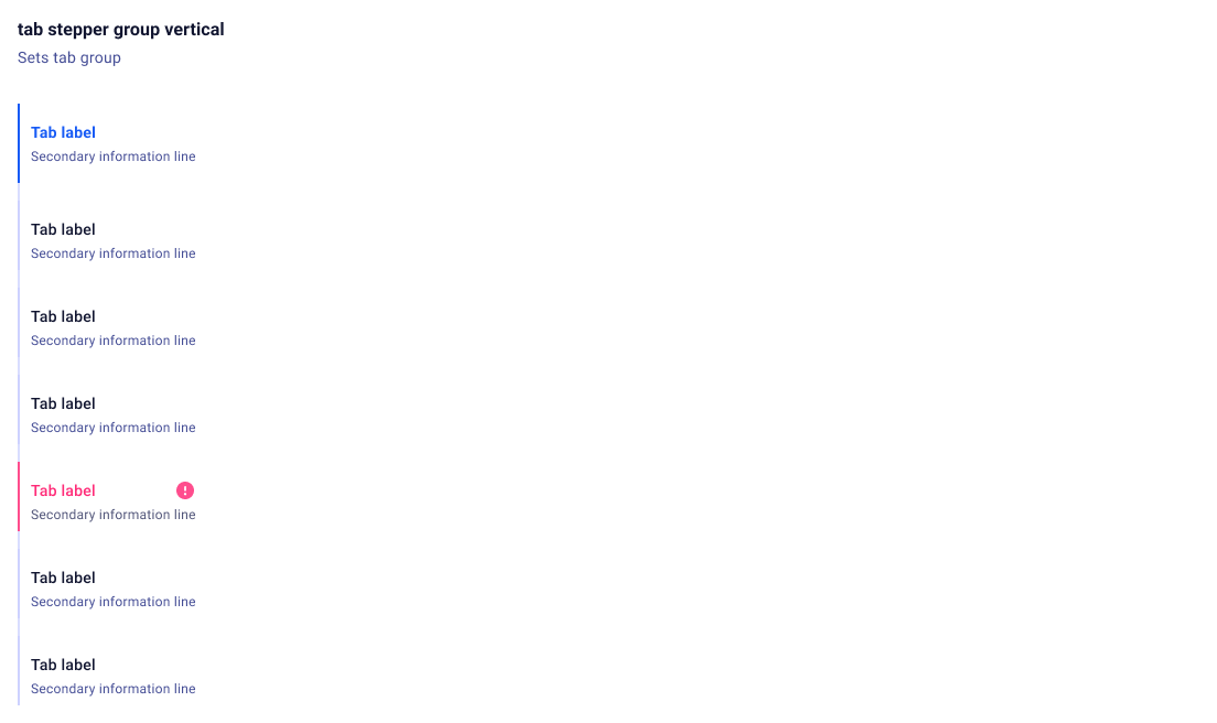 Stepper — vertical orientation
