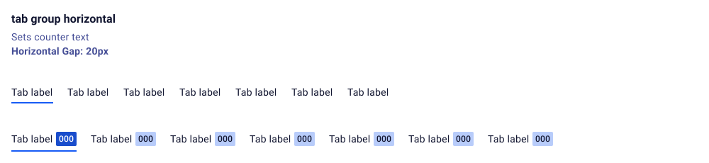 Tabs — properties