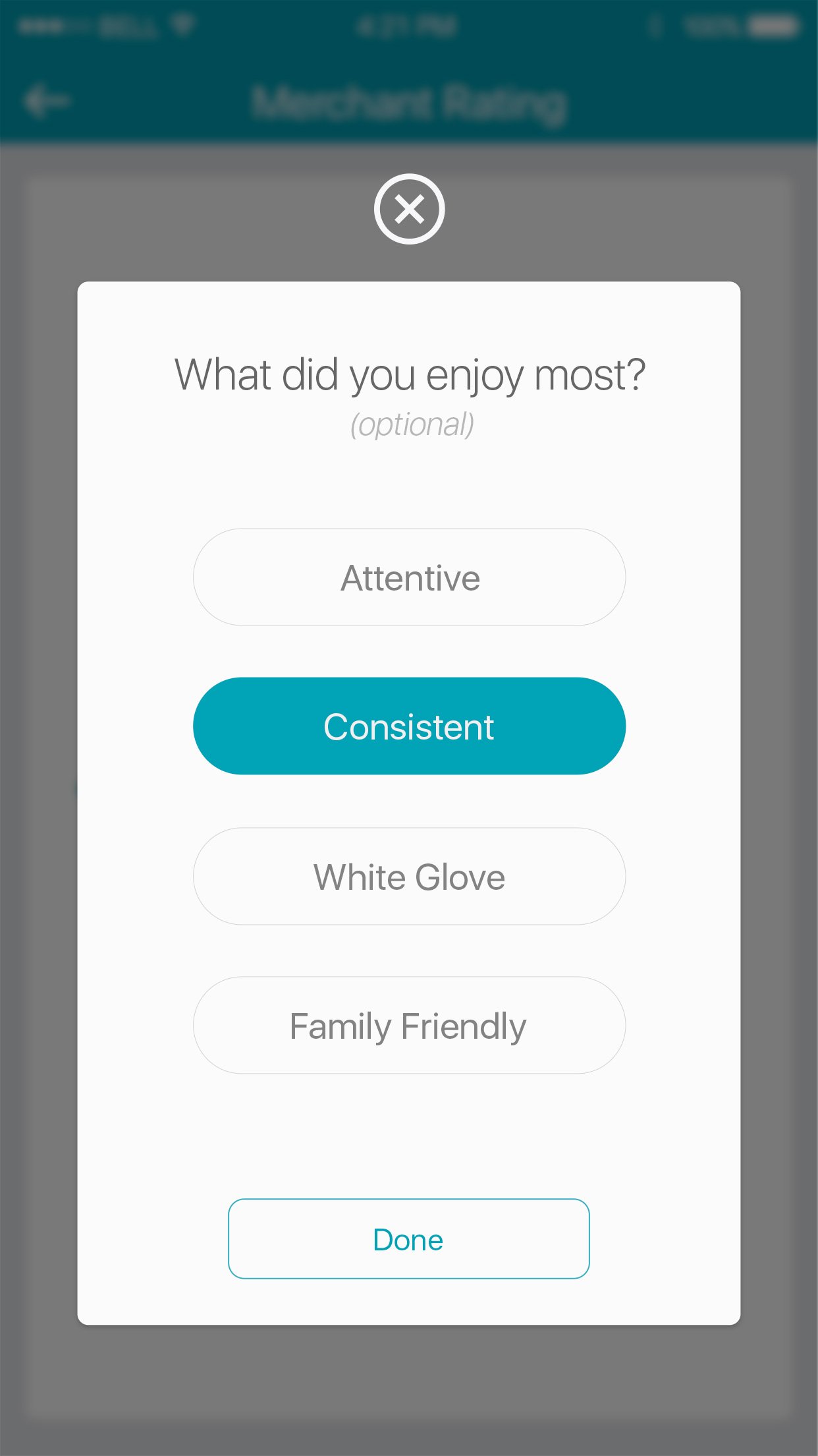 Merchant rating high